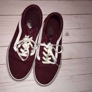 Almost brand new maroon vans